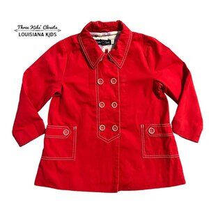 Little Bird By Jools Oliver 3-4Y Red Retro Peacoat Jacket